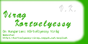 virag kortvelyessy business card